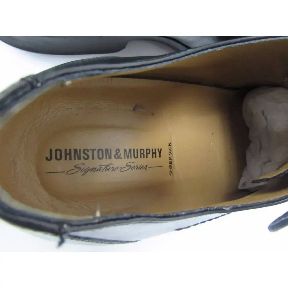 Johnston & Murphy men's size 9 M leather sheep skin shoes dress oxfords